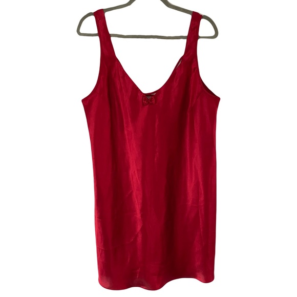 Morgan‎ Taylor Vintage Elegant Red Satin Romantic Slip Dress Plus Size 1X - Picture 1 of 5